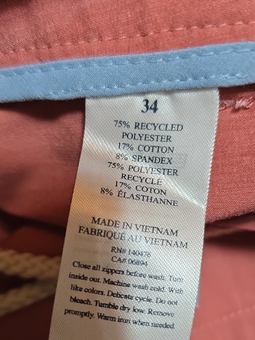 Faherty All Day Shorts 7" Inseam Hybrid Shorts MSC0013 - Rosey Red - Picture 6 of 10